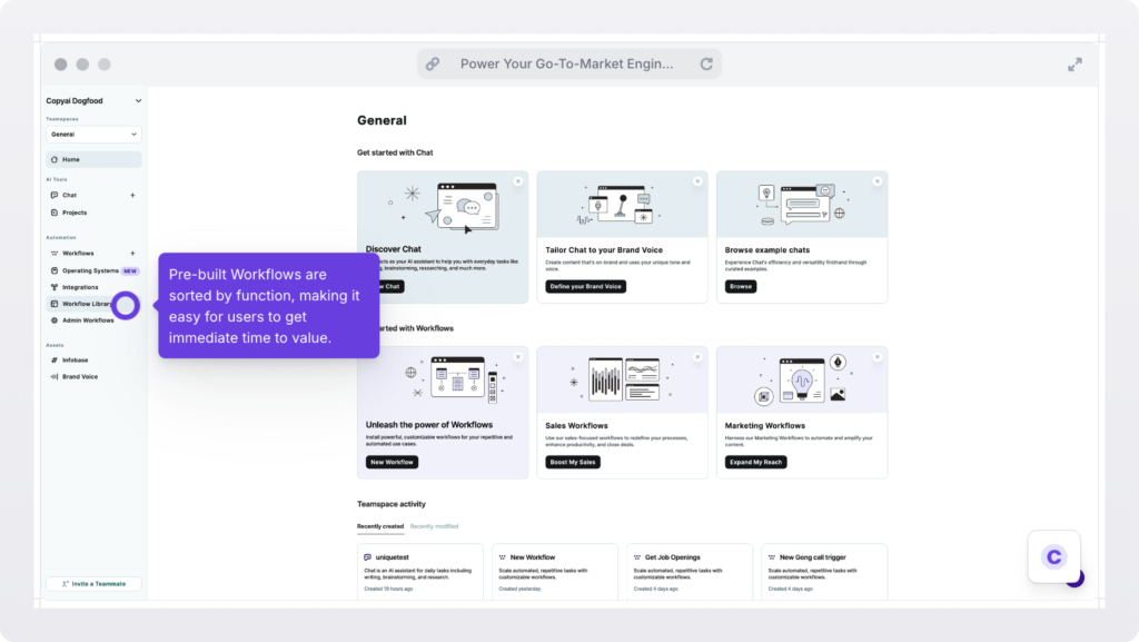 Copy.ai chat interface with OpenAI, Anthropic, and Gemini model switching — Decode Tools review 2026