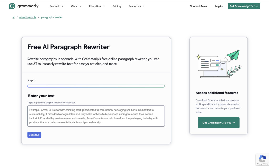 free ai writing tools 2026 — Grammarly free tier showing grammar and writing suggestions — Decode Tools