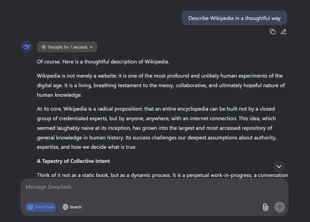 free chatgpt alternatives 2026 — DeepSeek free chat interface with no message limits — Decode Tools