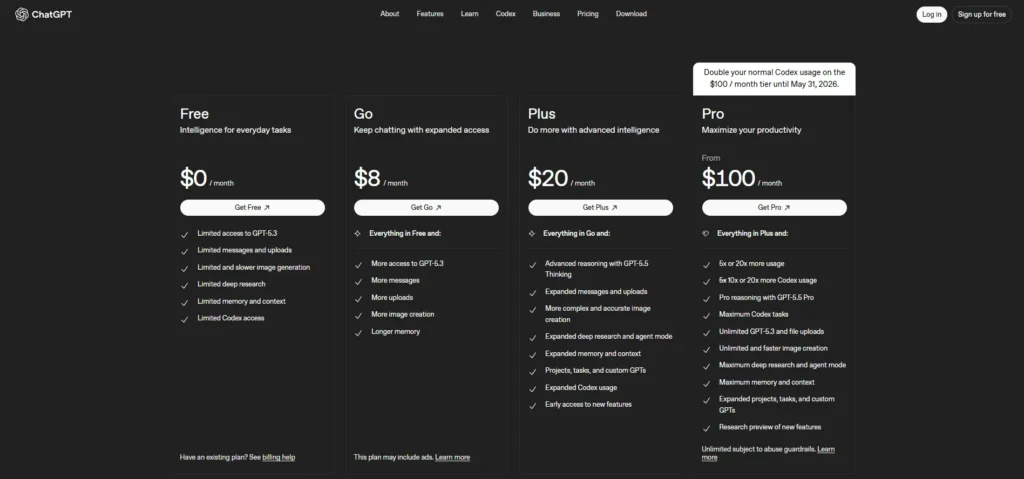 ChatGPT 2026 pricing plans overview — Decode Tools review