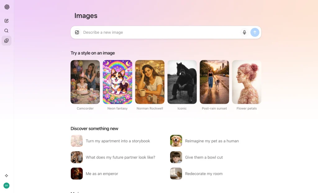ai tools uk 2026 — ChatGPT Plus interface showing multi-modal features including image generation — Decode Tools