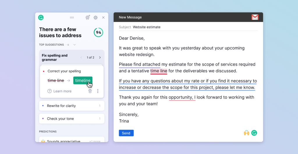 paid vs free ai tools — Grammarly Free vs Pro comparison showing advanced rewrite and tone suggestions — Decode Tools