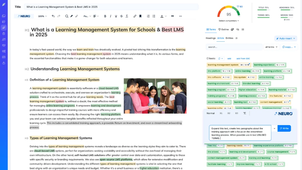 rytr alternatives 2026 NeuronWriter NLP scoring editor — Decode Tools